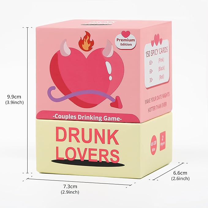 KAWAII KOI Drunk Lovers Premium Edition - Couples Games Couples Card Game for Date Night, 150 Cards with 3 Engaging Categories, Romantic Valentines, Card Game for Couple