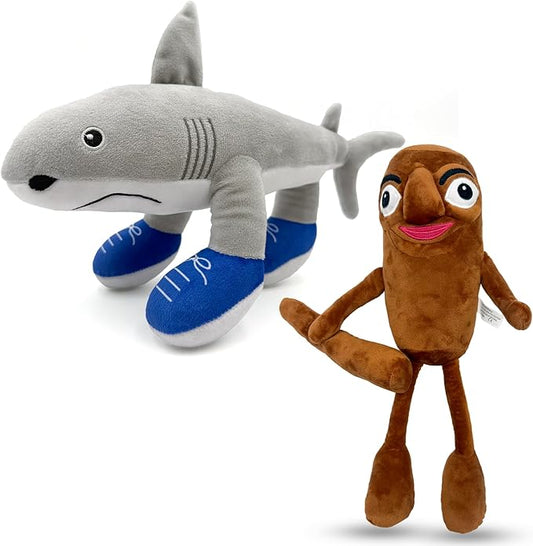 Plushies Set – 13" Tralala & 16" Tung Soft Stuffed Animal Pillows for Fans, Perfect for Kids' Bedroom Decor, Birthday for Boys & Girls Cute Halloween Plush Toy (Style 1+Tung)