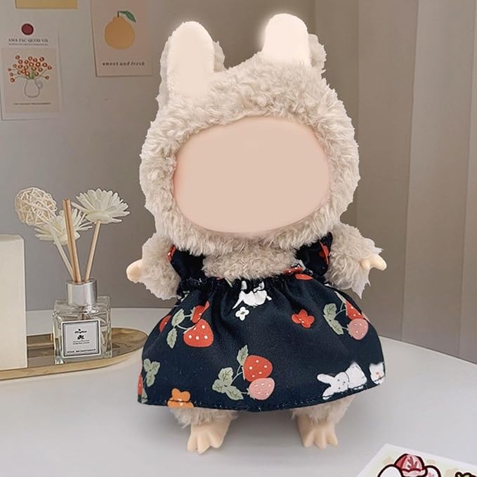 5 Outfits for 17cm Dolls (No Doll) – Stylish Mini Doll Clothes Set with Shoes, Hats, Bags & Bows – Cute Dress-Up Fashion Gift for Girls (B3, 5)