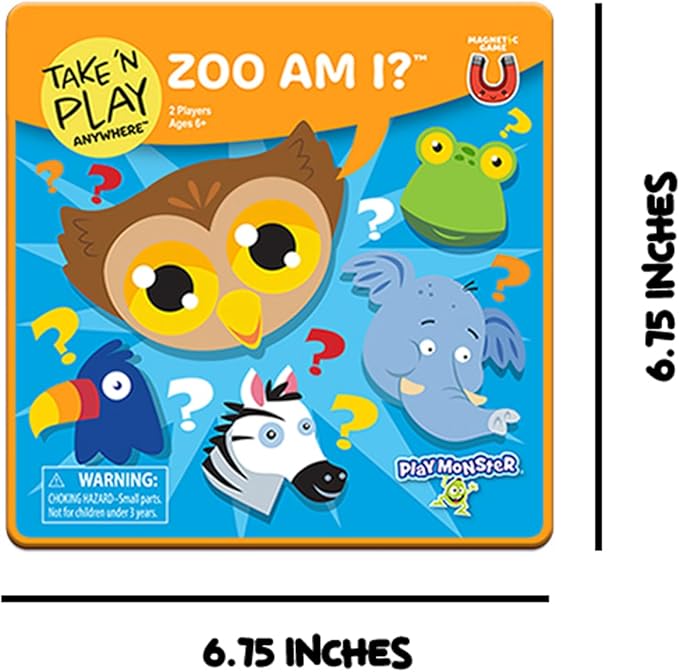 Take N Play, Anywhere Zoo Am I, Board Games for Kids- Board Games for Family Night, Family Games, Game Night, Family Board Games, Kids Toys, Travel Games, Preschool Toys, Multi-Player Game, Ages 6+