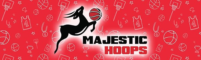 Majestic Hoops Mini Basketball Hoop - Indoor Basketball Hoop - Durable Plastic Basketball Hoop for Kids and Adults - No Assembling - Premium Basketball Game with Ball and Pump