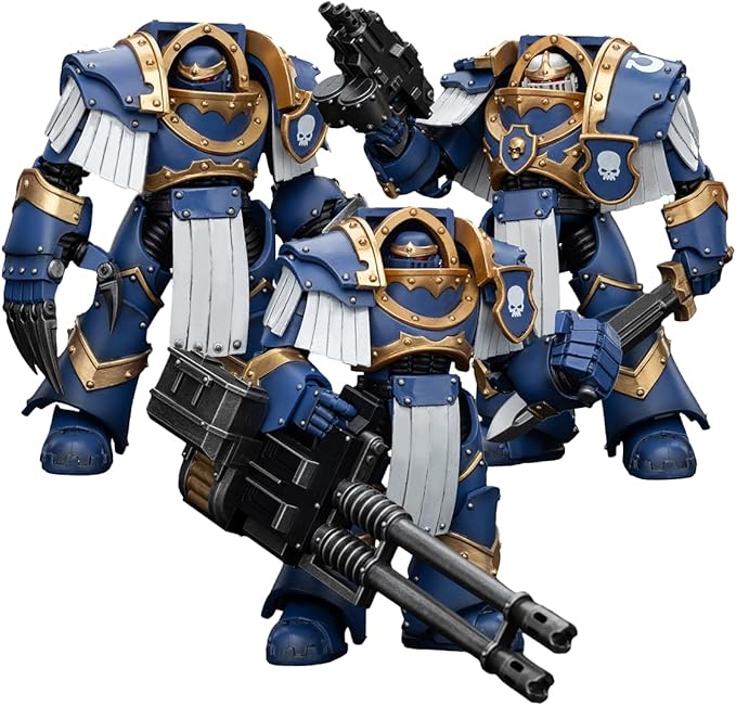 JOYTOY Warhammer 30K The Horus Heresy 1/18 Action Figure Uitramarines Cataphractii Terminator Squad 3PCS Collection Model