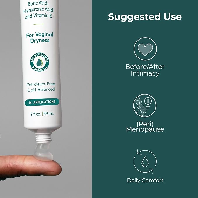 pH-D Feminine Health Support Boric Acid Moisturizing Vaginal Gel with Hyaluronic Acid, Vitamin E for Vaginal Dryness, Woman Owned, Paraben-Free, pH-Balanced, Vegan, 14 Applications, Made in the USA
