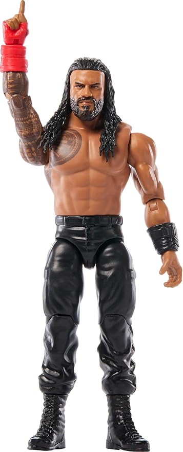 Mattel WWE Roman Reigns Action Figure, Main Event Series #158, 6-inch Collectible Superstar with 14 Articulation Points & Life-Like Look
