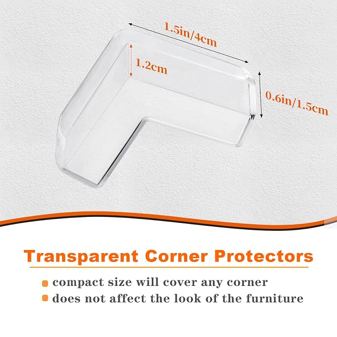 Corner Guards, (24 Pack) Corner Protectors Baby Proof Corners and Edges Furniture Table Protectors Corner Covers Baby Safety Bumpers Cushion, Baby Proofing, Clear