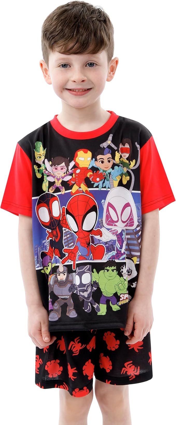 Marvel Spidey And His Amazing Friends Pajamas | Spiderman Pajamas For Boys | Boys Short PJs For Summer