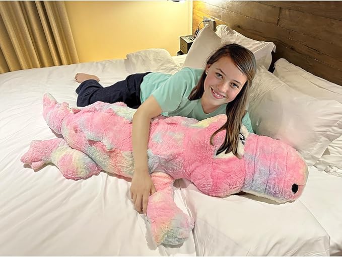 Hofun4U Alligator Plush Pillow, 67 inch Alligator Stuffed Animal, Home Decoration Christmas Valentine’s Birthday Gift for Boys Girls Adults Kids