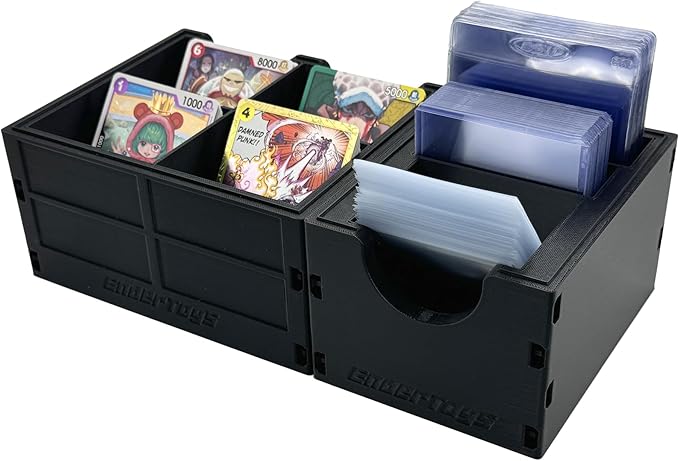 EnderToys TCG Rip Sort and Ship Station Sort Tray and Card Sleeve Slim Caddy - Modular Collectible Trading Card Organization, Storage and Prep System
