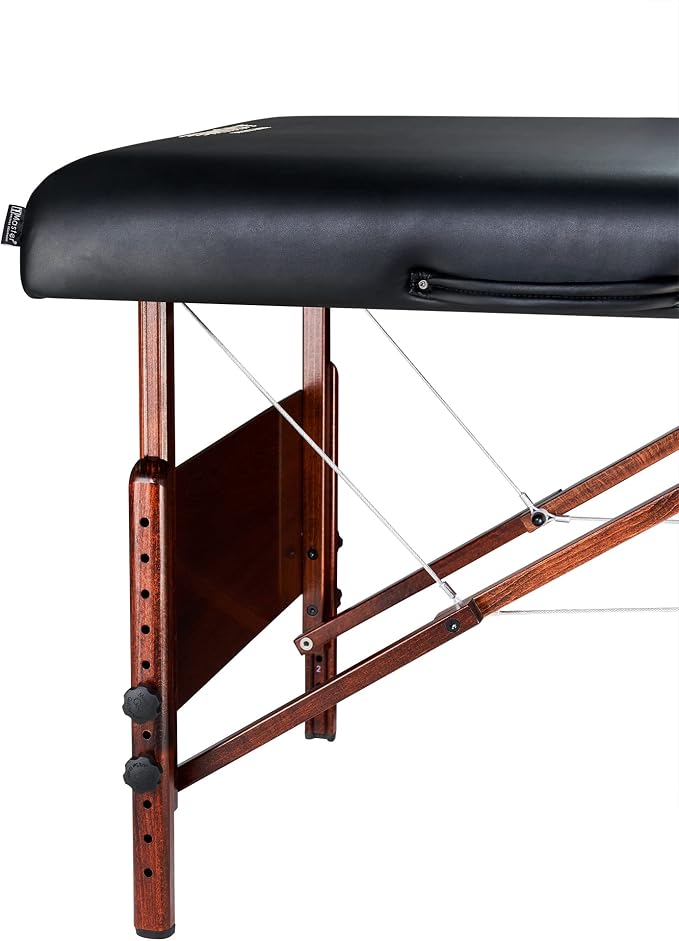 Master Massage 30" Del Ray Pro Portable Massage Table, Adjustable Height, 750 lbs Working Capacity – Professional Lash, Spa & Tattoo Bed