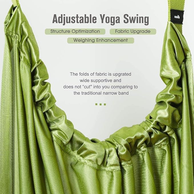 Yoga Stretching Strap, Adjustable Height Leg Stretcher Waist Back Stretch Band Aerial Yoga, Anti-gravity Inversion Exercises Door Flexibility Tensile Trainer for Rehab Pilates Dance Splits