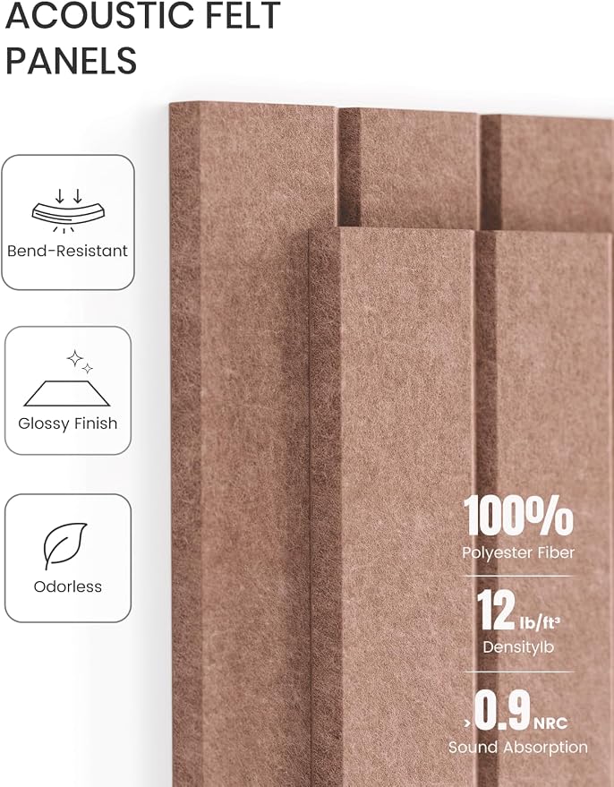 Fluxynara 48" x 36" Large Felt Bulletin Board, Terracotta | 12 Pack Cork Board Alternative with 60 Safe Adhesive Tabs, Pin Boards for Wall Decor, Home, Office, Classroom,Dorm
