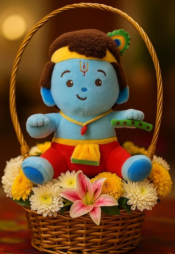 MODI Toys Mini Bundle - 7 Small Mantra Singing Plush Toys: Shiv Shankar, Durga Devi, Saraswati, Laxmi, Baby Ganesh, Hanuman & Krishna - Perfect Diwali Hindu Gifts