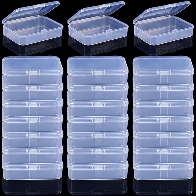Clear Plastic Playing Card Boxes Snaps Closed Poker Gaming Playing Card Deck Cases Holder Plastic Storage Box Clear Trading Card Box Card Storage Organizer for Bank Business Card (24Pcs)