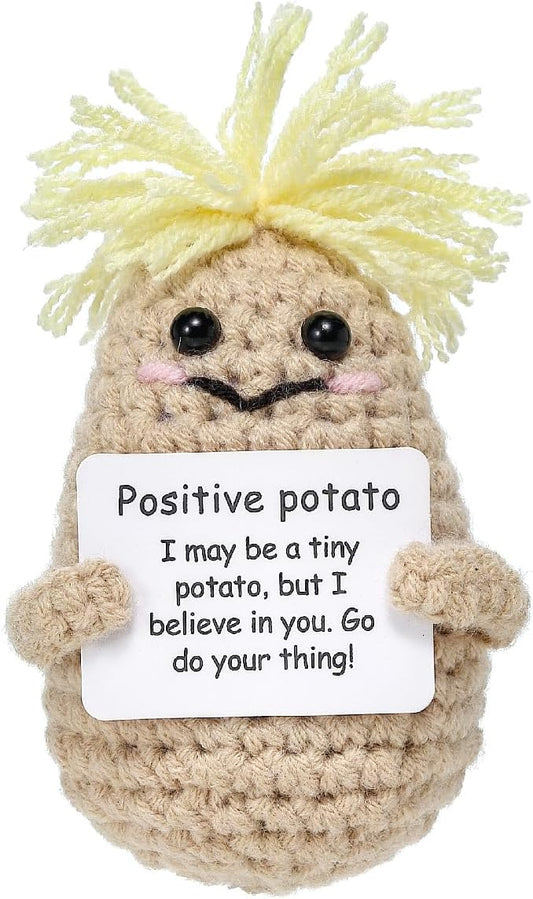 Positive Potato Crochet Mini Knitted Toy Home Decorations Encouragement Gifts (Mr. Potato)