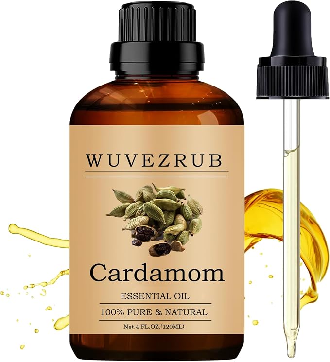 Cardamom Essential Oils 120ML, 100% Pure and Natural Essential Oil for Aromatherapy Diffuser - 4 Fl Oz/Cardamom