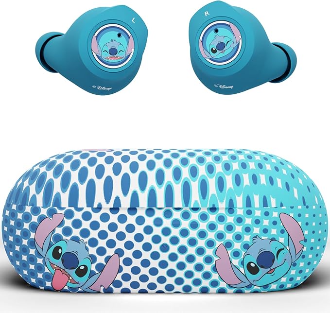 Disney Lilo and Stitch Bluetooth Earbuds w/Charging Case- Wireless Headphones w/Built-in Mic+ Up to 30 Hrs Playtime- Lilo and Stitch Gifts for Girls,Boys,Women,Men,All Fans of Lilo and Stitch Stuff