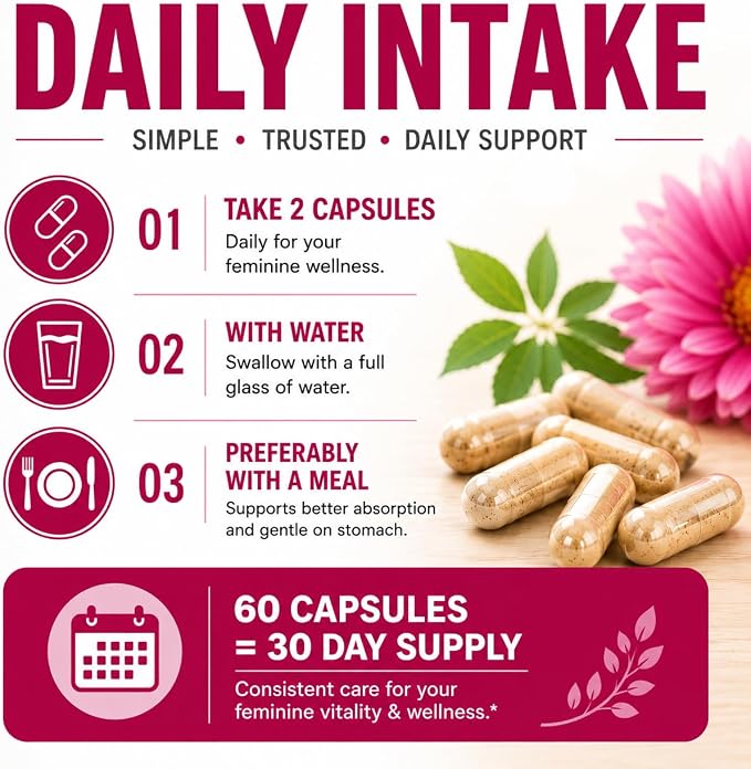 AMPLICELL Women's Libido Support & Hormone Balance – Maca, Ashwagandha, Dong Quai, Ginseng & Tongkat Ali – Energy, Mood & Feminine Vitality – Non-GMO, Vegan – 60 Ct