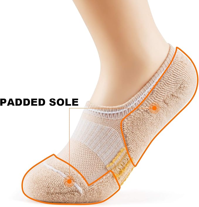 Gonii Womens No Show Socks Athletic Ankle Socks Cushioned Running Low Cut 5-8 Pairs
