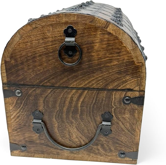 Treasure Chest Keepsake and Decorative Wood Box - Storage Box (XX-Large 13x8x8.75)