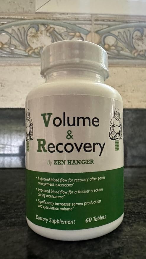 Zen Hanger Male Size Enhancement Pills (60 Count/Bottle, 2 Bottles) - Mens Supplement for Volume & Recovery After Enlargement Exercises - Penis Girth & Enlargement Pills