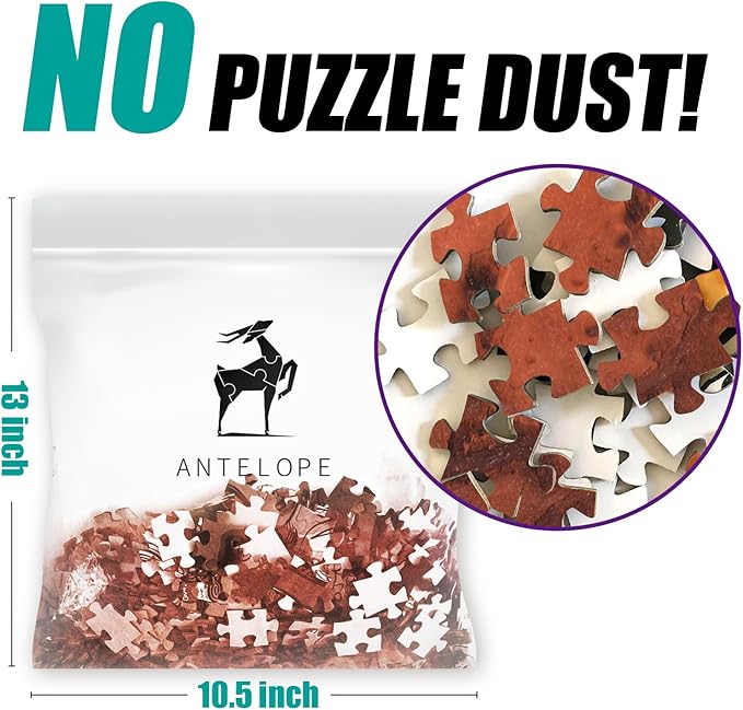 Antelope - 1000 Piece No Dust Jigsaw Puzzle for Adults, Space Style, Round Puzzle, 1000 Pieces, 1 Set, 1 Puzzle