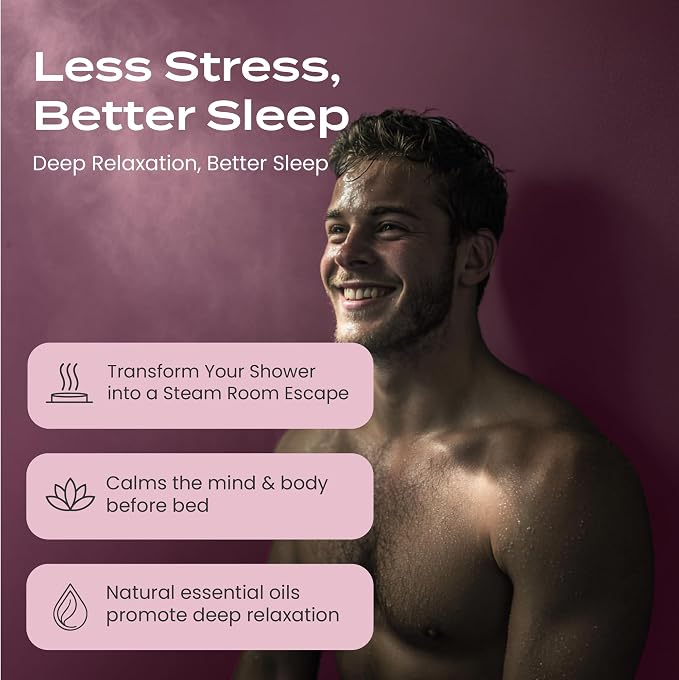 Body Restore Shower Steamers Aromatherapy 15 Pack – Fathers Day Gift for Dad, Birthday Gifts for Women & Men, Spa Stress Relief & Relaxation Self Care Gifts – Premium Rose Essential Oil Tablets