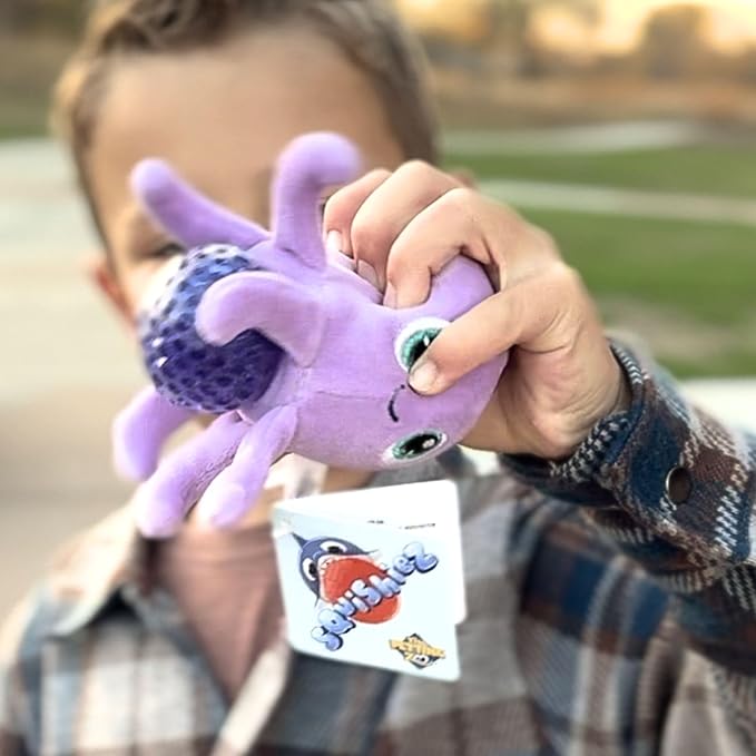 The Petting Zoo Purple Octopus Stuffed Animal Plushie, Gifts for Kids, Squishiez Sealife Animal Squeeze Toy, Octopus Plush Toy, 3 inches