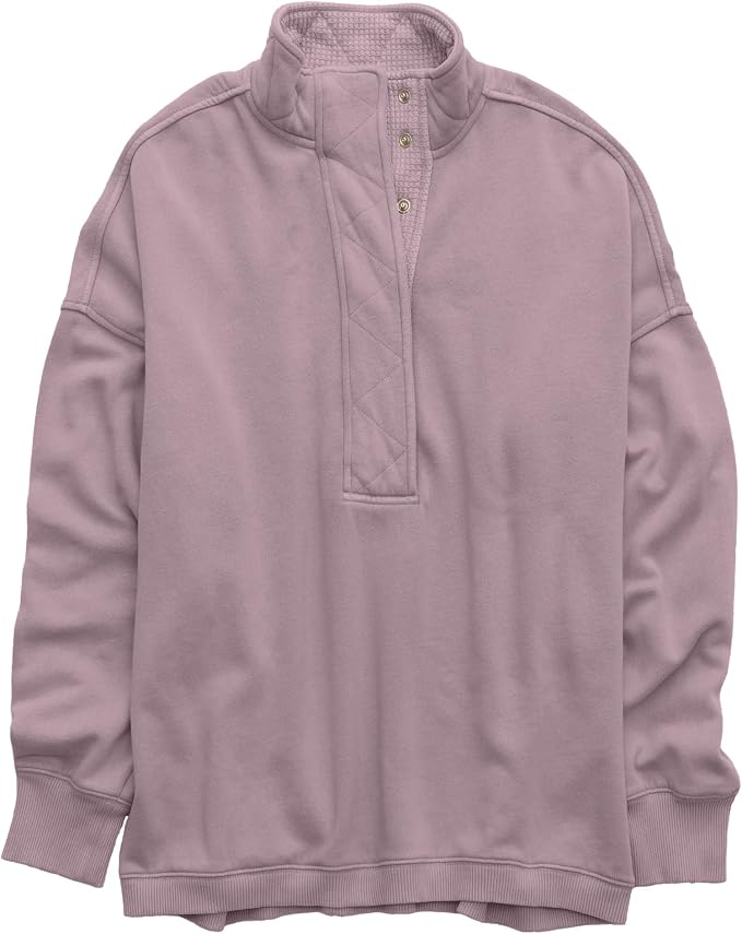 Gacaky Sweatshirt for Women Oversized Casual Long Sleeve Button Henley Neck Pullover Tops Fashion Outfits Clothes