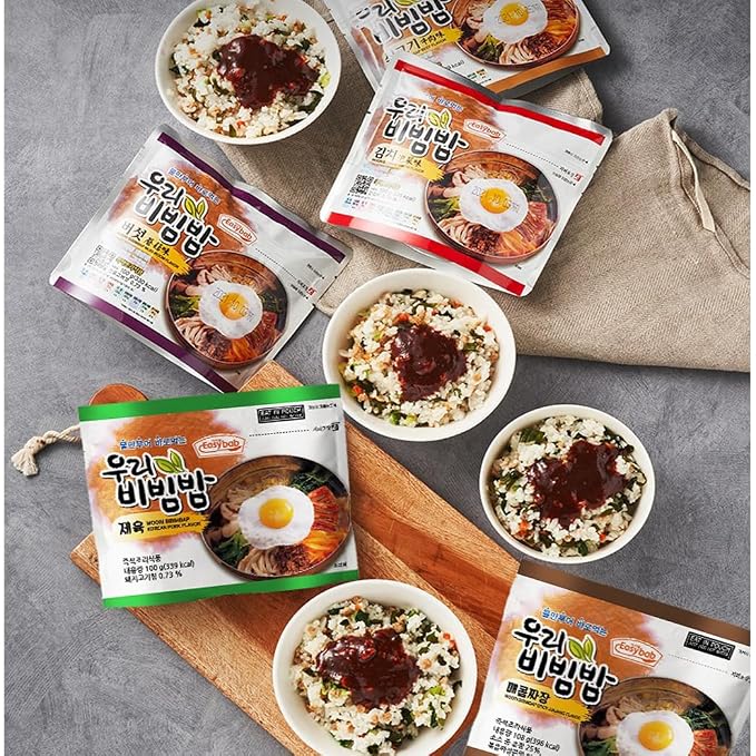 MRE Korean Kimchi Bibimbap Ready to Eat Meal 1 Pack of Bibimbap Korean Mixed Rice Bowl100g (3.53oz) 335 Kcal (Kimchi) 전투식량