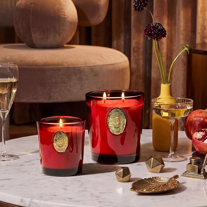 M&SENSE Natural Strong Soy Candle | Red Camellia & Vivid Red | 9.2 oz, 50H Burn Time | Candle for Her | Scented Candle for Mothers Day Gifts