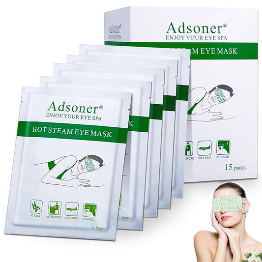 Steam Eye Mask, 15 Packs Hot Steam Eye SPA Mask for Dry Eyes, Travel Essentials & Relaxation Gifts for Women, Men Lavender Fragrance Warming Eye Patch