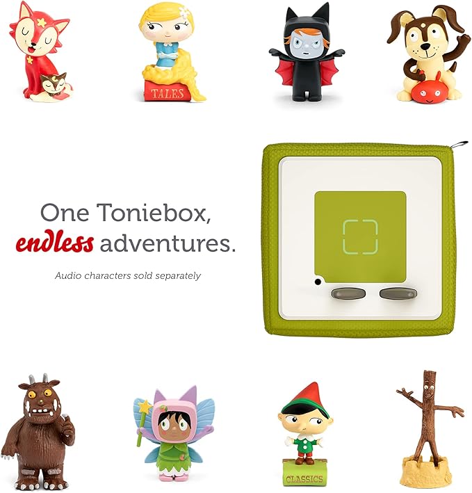 Toniebox 1 Audio Player Starter Set with Playtime Puppy - Listen, Learn, and Play with One Huggable Little Box - Green