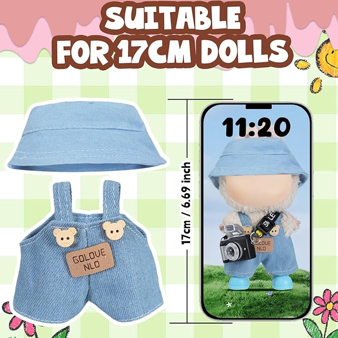 17 cm Cute Doll Clothes Design Outfits Blind Mystery Box Accessories Big Into Energy Monster Case Cover Protector Box Bag Display Charm Figure Keychain