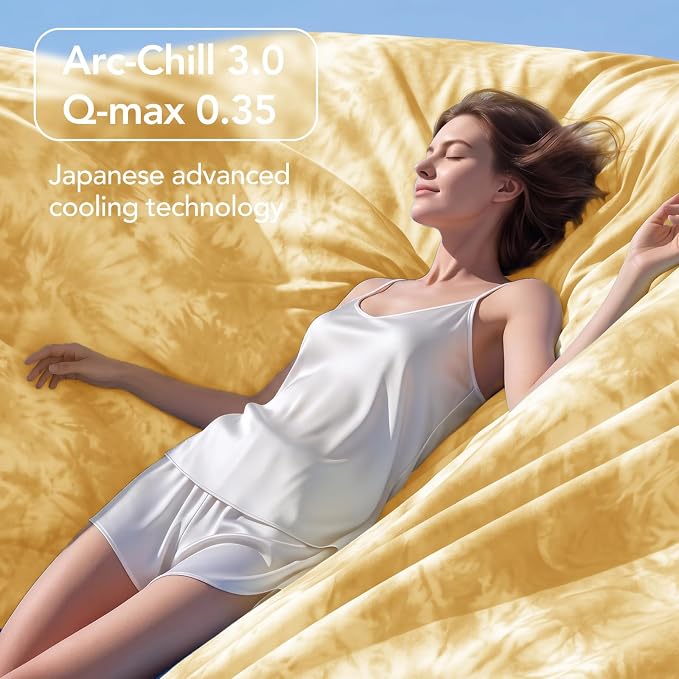Cooling Blanket 50''x70'' for Hot Sleepers, Arc-Chill Q-Max>0.35 Double Sided Cold Blankets for Night Sweats, Cool Soft Lightweight Summer Blanket for Sofa Bed Couch, Gifts for Women Throw