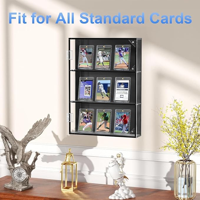 120ct Magnetic Card Holder, 35pt One Touch Card Holder for Trading Cards, Protectors Hard Plastic, U-V Protection Magnetic Display Case for Baseball, Game, Sports Cards