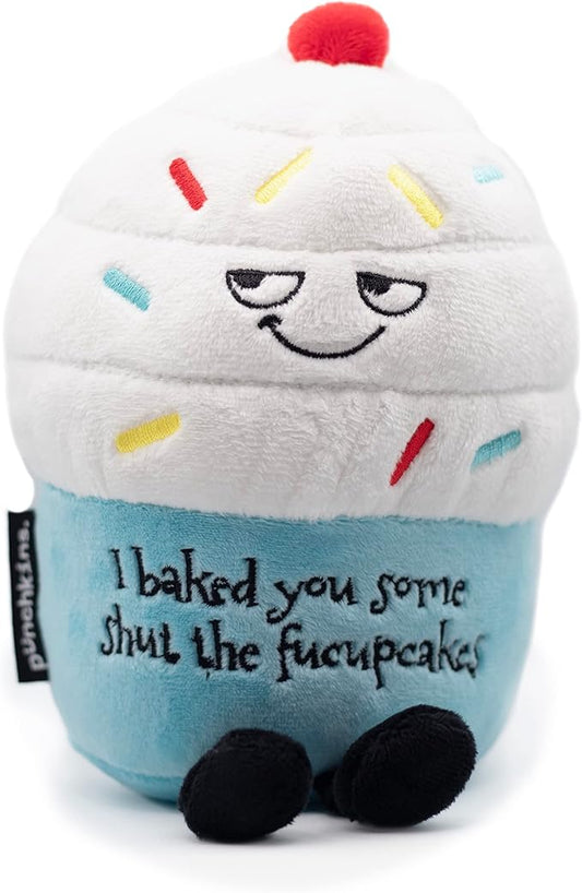Cupcake Plushie - I Baked You Some Cupcakes Funny Cupcake Plush, Sarcastic & Sassy Food Plush Toy for Gifting