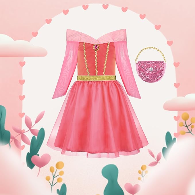 ReliBeauty Princess Dress up for Girls 3-8