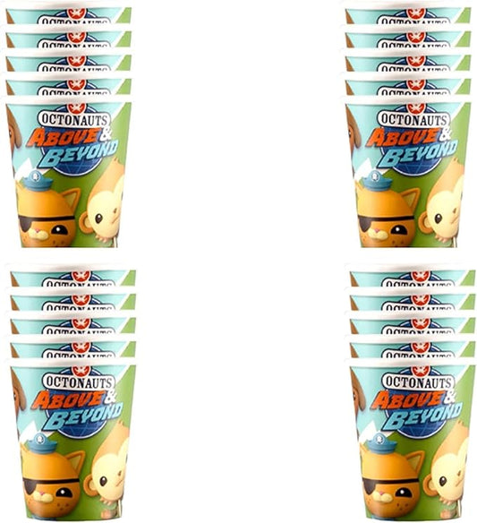 Mighty Mojo Octonauts Celebration Cups: Pack of 20 Colorful Party Cups - Perfect for Kids' Birthdays, Ocean-themed Parties, and Fun Gatherings - Disposable Drinkware for a Splash of Adventure