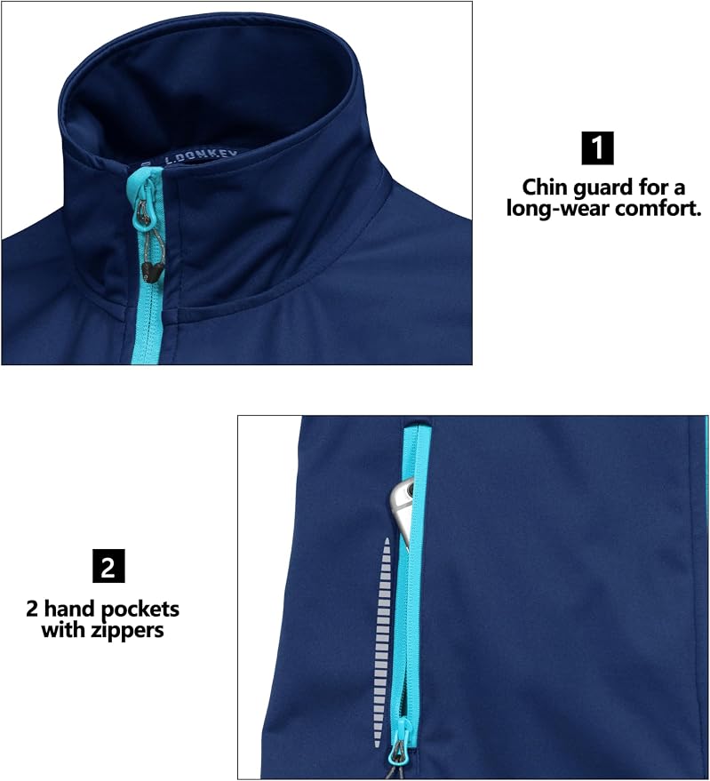 Little Donkey Andy Women's Lightweight Softshell Vest, Windproof Sleeveless Jacket for Running Hiking Travel