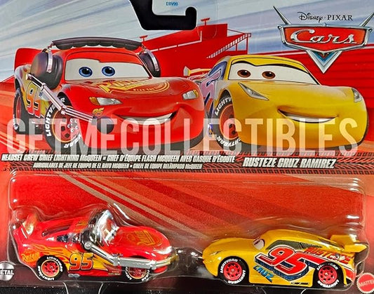 Cars Disney Pixar 2 Cars 1:55 Headset Crew Chief Lightning McQueen & Rusteze Cruz Ramirez