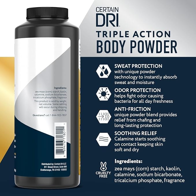 Certain Dri Body Powder, 8 oz | Talc-Free