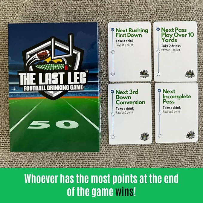 Beer Pressure The Last Leg - Live Football Drinking Game. Perfect for Game Days, Tailgates, Parties, and Pre Games.