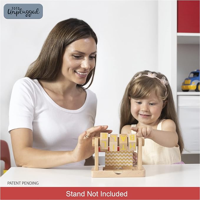 Spinning Speller - Expansion Pack - Wooden Spelling Game - Frustration-Free Montessori Learning Letters Educational Games for Kids - Combines ABC Blocks Puzzle & Flashcards into Easy Fun Activity