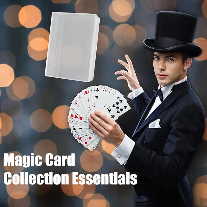 Playing Card Case Box, 3.6''x2.6''x0.8'' Deck Plastic Boxes Gaming Card Holder Organizer Empty Snaps Closed Clear Plastic Sort Storage Box, Pack of 2