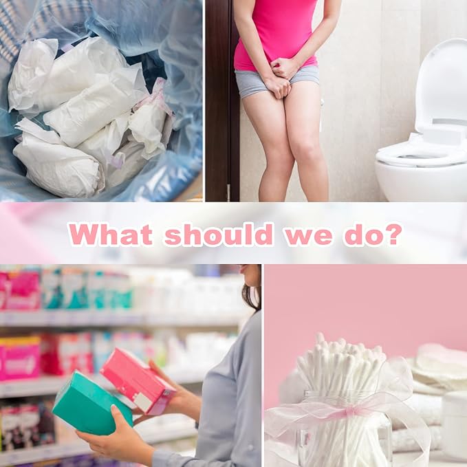 Sanitary Napkin Disposal Bags, 100 Pcs Feminine Hygiene Bags, Self-Sealing Seals, Women's Privacy Protection, Tampons - Black