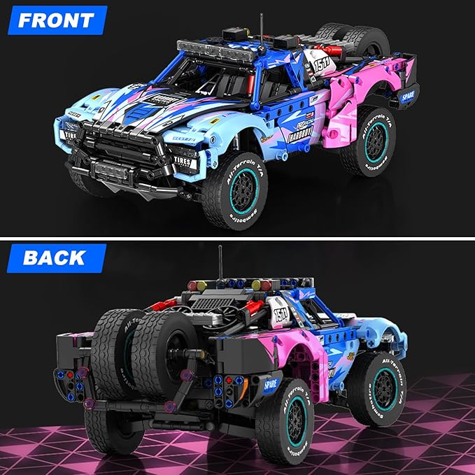 Baja 1000 Trophy Truck Building Blocks Kit,1:12 Scale MOC Race Car Building Toys,Collectible Car Model,for 14+ Year Boys,Adult(1341 Pieces)