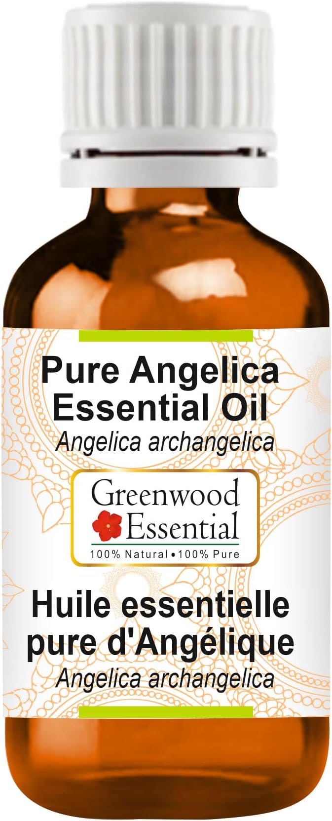 Greenwood Essential Angelica Essential Oil (Angelica archangelica) Pure | Non-Sticky | Non-Greasy | Lightweight | Men & Women | All Skin Types | Steam Distilled 2ml (0.06 oz)
