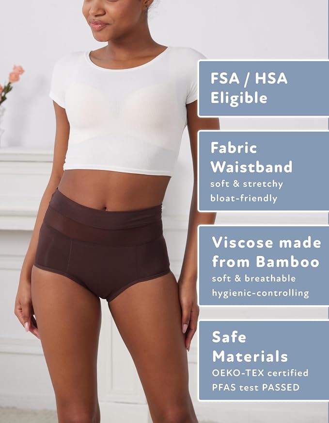 Goat Union Overnight Period Underwear for Women Heavy Flow, Leakproof Menstrual Panties Full Coverage