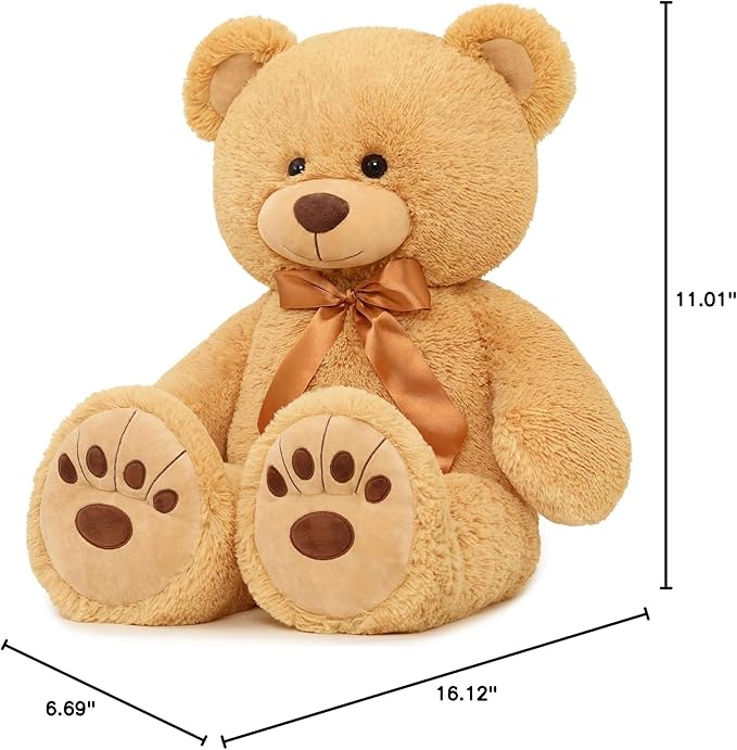 MorisMos Giant Teddy Bear Stuffed Animal, Big Teddy Bear Life Size, 36in Large Teddy Bear Cuddly Soft for Baby Shower, Boys, Girls