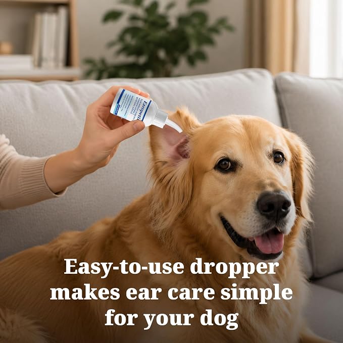 Yeast Infection Treatment for Dogs, Otitis Externa Ear Drops for Dogs, Supports Yeast Ear Infection Care & Ear Wellness, Supports Ear Comfort, Itching, Redness & Discomfort, 1.01 fl oz (30 mL)